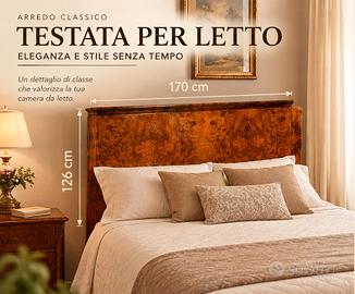 Testata per letto matrimoniale in radica 170х126