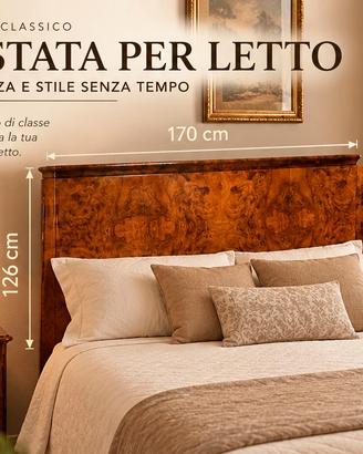 Testata per letto matrimoniale in radica 170х126