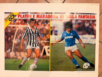 Poster vintage Platini & Maradona