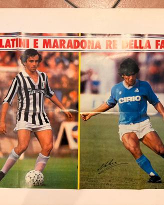 Poster vintage Platini & Maradona