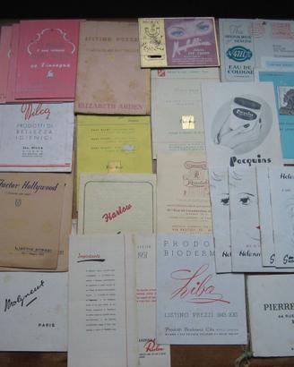 Pubblicità profumi cosmetici lotto 1930-1950