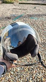 Casco CGM bianco scooter moto