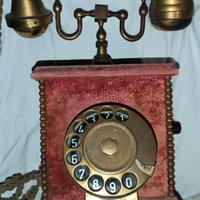 telefono antico epoca in velluto 