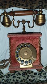 telefono antico epoca in velluto 
