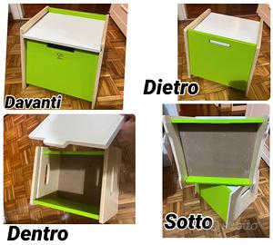 Sgabello contenitore HAPE in legno -2 pezzi