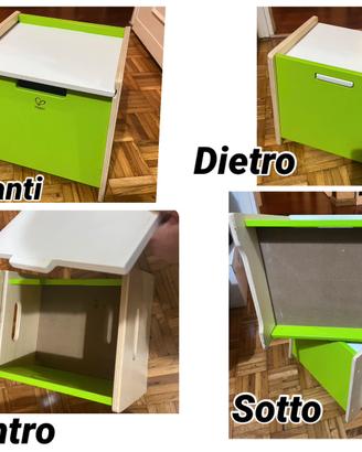 Sgabello contenitore HAPE in legno -2 pezzi