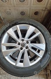 4 cerchi volkswagen taigo 5x100 + gomme 205/55/r17