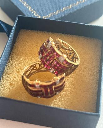 Orecchini oro e rubini