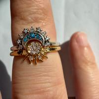 Set 2 anelli pandora taglia 54 (14) nuovi