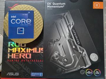 Intel I9 12900K con IHS in rame + Z690 + EK 