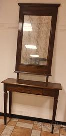 Console da ingresso stile antico con specchio 