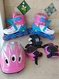 Roller bimba - pattini in linea con accessori