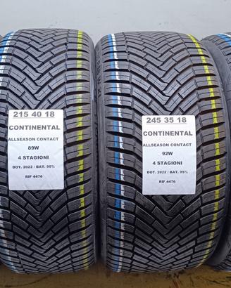 4 GOMME 215 40 18/245 35 18 CONTINENTAL RIF4476