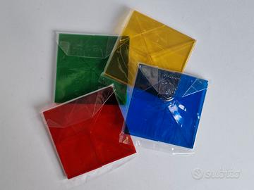 SET da 4 pezzi TANGRAM colorati marca CWR, 7x7 cm