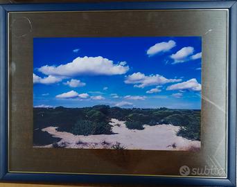 Cornice portafoto in legno blu, con vetro e compl