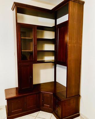 Mobile Angolare in Arte Povera - Credenza Libreria