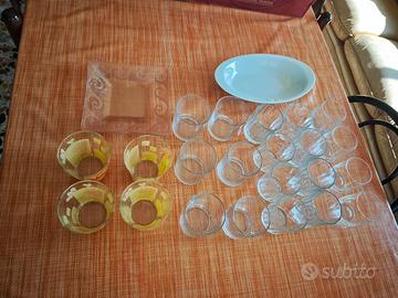  posacenere bicchieri e piatto