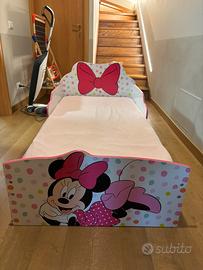Lettino letto bambina Minnie completo di materasso