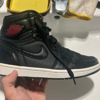 jordan 1 retro high black satin gym red