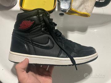 jordan 1 retro high black satin gym red