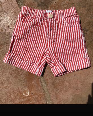 Nuovissimo pantaloncino a righe II Gufo 9 mesi