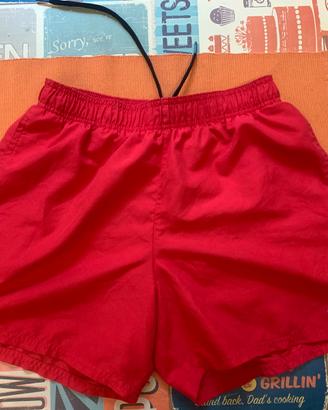 Pantaloncino costume mare Nike rosso