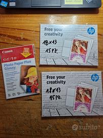 CARTA FOTOGRAFICA HP PER STAMPANTE