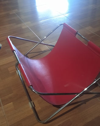 Porta riviste in pelle