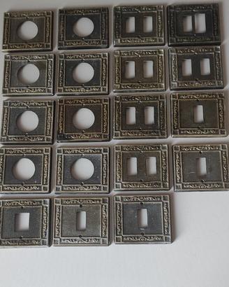 placche interruttori in ottone vintage