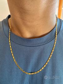 Collana placcata in oro 18K 3MM 50CM