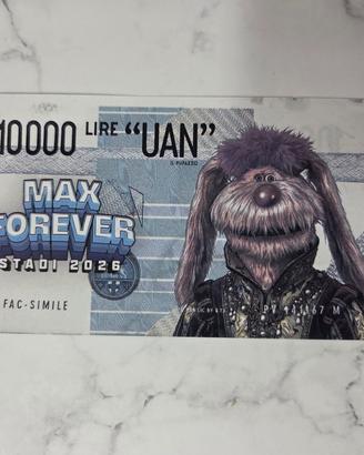 Banconota da collezione di Max Pezzali Uan