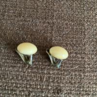 Orecchini a clip, avorio e argento