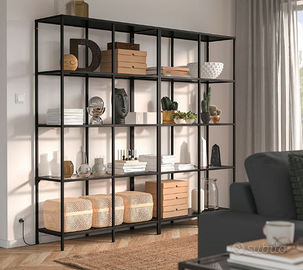 mobile vetrina in metallo e vetro