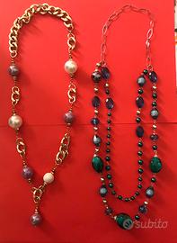 3 Luminose Collane Bohémien+Parure Turchesi