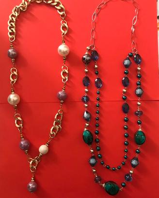 3 Luminose Collane Bohémien+Parure Turchesi