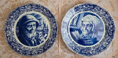 Coppia piatti antichi Boch Frères 