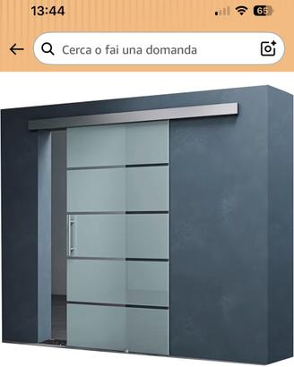 Porta scorrevole in vetro