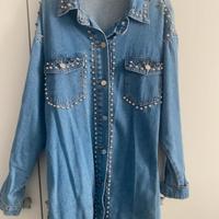 Abito azzurro da cerimonia lungo con strascico