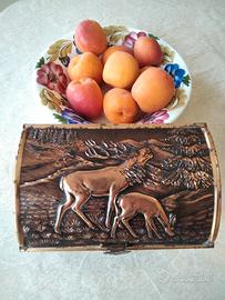 scatola di lata bronzato - ramato