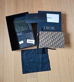 Pochette A5 Jacquard Dior Oblique uomo ORIGINALE 