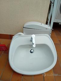 lavabo più miscelatore e vaschetta 