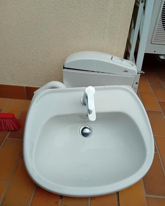 lavabo più miscelatore e vaschetta 