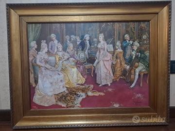 Stampa Ettore Simonetti 90x70 scena galante cornic