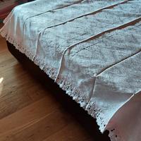 Copriletto cotone matrimoniale orlo mai usato 