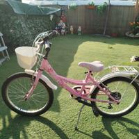 bicicletta bambina rosa con cambio Shimano 