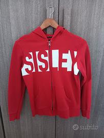 Felpa rossa Sisley con cappuccio