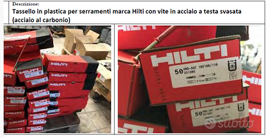 HILTI  ASSORTITI PER SERRAMENTI