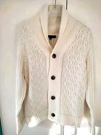 Maglione Cardigan L bianco invernale Joe Marvin