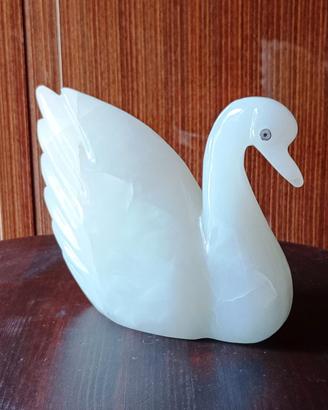 Statua cigno in onice