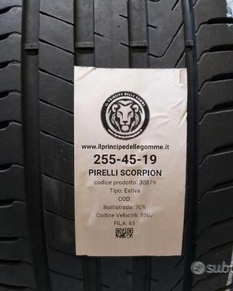 2 gomme 255 45 19 pirelli a30879
